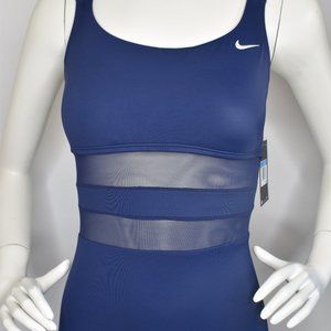 Nike Women's New One-Piece Blue Swimwear Racerback